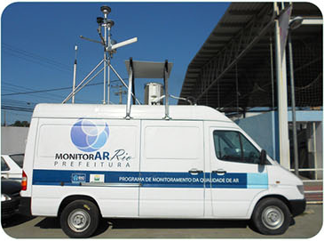 Foto da estação móvel de monitoramento da qualidade doar